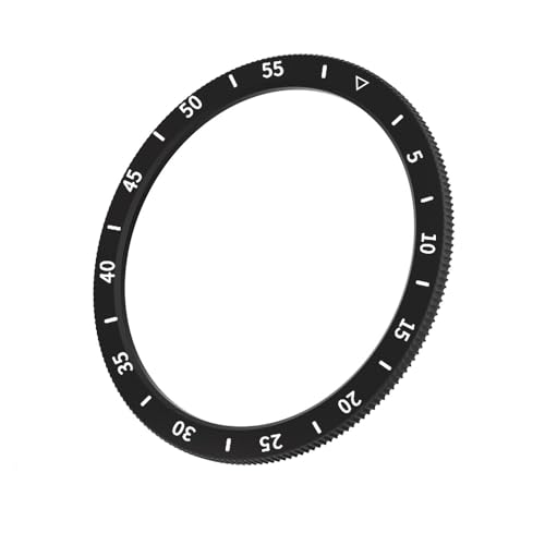 Lünette Tune Cover für Samsung Galaxy Watch 7 Ultra 47mm,Lünette Öl Injektion Diamant Kreis Kreis Prisma,Uhr Lünette Ring Case Klebeabdeckung Anti-Kollision Schutz Zubehör (Schwarz) von Generisch