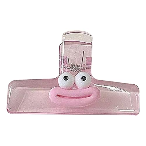 Lustige Büroklammern, dekorativer Wurstmund-Ordner-Clip, transparenter Acryl-Clip für wichtige Dokumente, lustiger Arbeitsplatz und Prüfungspapier-Organizer, 7,5 x 5 cm von Generisch