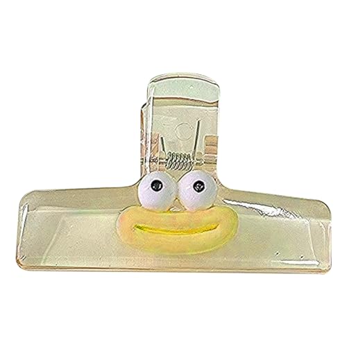 Lustige Büroklammern, dekorativer Wurstmund-Ordner-Clip, transparenter Acryl-Clip für wichtige Dokumente, lustiger Arbeitsplatz und Prüfungspapier-Organizer, 7,5 x 5 cm von Generisch