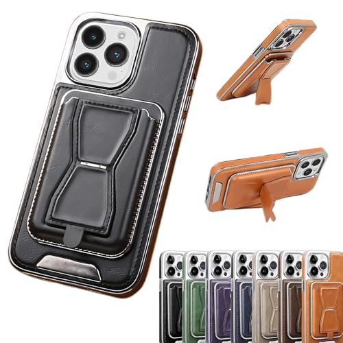 Luxury Leather For Iphone Case With Removable Magnetic Tape, Rmbmax Leather Invisible Magnetic Phone Case,Compatible With Magsafe For Iphone Case15/14/13/12 Pro Max (Nero,For iPhone15Promax) von Generisch