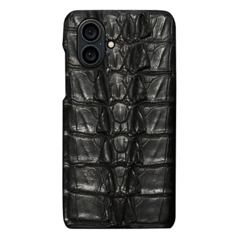 Luxus-Hülle Für iPhone 16/16 Plus/ 16 Pro/ 16 Pro Max, Schlanke Hülle Mit Faserfutter, Echtes Leder, Fallschutz, Krokodil-Relief-Hülle,16Plus,A Luxus-Hülle Für iPhone 16/16 Plus/ 16 Pro/ 16 Pro Max, Schlanke Hülle Mit Faserfutter, Echtes Leder, Fallschutz, Krokodil-Relief-Hülle,16Plus,A von Generisch