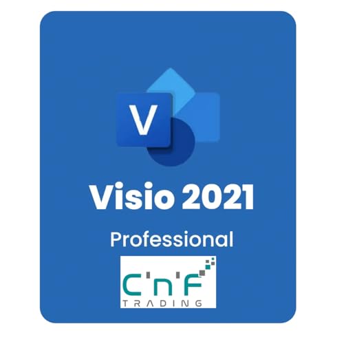 MS Visio 2021 Professional Key | DAUERLIZENZ/VOLLVERSION/KEIN ABO | Windows | 1 PC/Notebook | 32&64 Bit | Online Aktivierungsschlüssel | Deutsch von Generisch