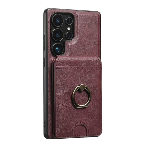 Magnetische Hülle Für Samsung Galaxy S25/S25 Plus/S25 Ultra, Abnehmbare Brieftaschen-Handyhülle Aus Leder Mit Metallringständer, Stoßfeste Abdeckung,S25 Plus,Red Magnetische Hülle Für Samsung Galaxy S25/S25 Plus/S25 Ultra, Abnehmbare Brieftaschen-Handyhülle Aus Leder Mit Metallringständer, Stoßfeste Abdeckung,S25 Plus,Red von Generisch
