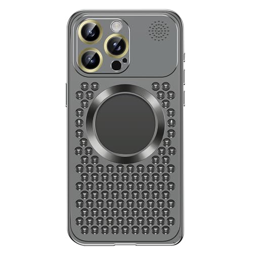 Magnetische Hülle Für iPhone 16/16 Pro/16 Plus/16 Pro Max, Metall-Wärmeableitungs-Aromatherapie-Telefonhülle Mit Logo-View-Kamera-Schutzabdeckung,16pro max,Black Magnetische Hülle Für iPhone 16/16 Pro/16 Plus/16 Pro Max, Metall-Wärmeableitungs-Aromatherapie-Telefonhülle Mit Logo-View-Kamera-Schutzabdeckung,16pro max,Black von Generisch
