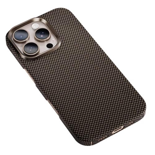 Magnetische Hülle Für iPhone 16 Pro/16 Pro Max, Ultradünne Carbonfaserhülle Metallkameraschutz Stoßfeste Abdeckung,16pro max von Generisch