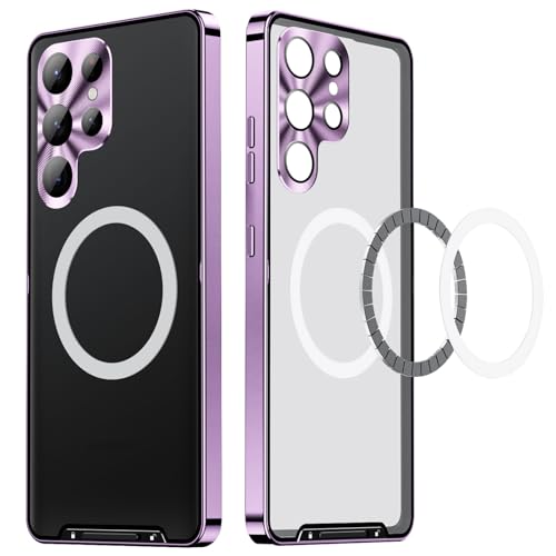 Magnetische Hülle für Samsung Galaxy S25/S25 Plus/S25 Ultra, ultradünne, stoßfeste Hülle mit Unterstützung für kabelloses Laden, Metallrahmenhülle Magnetische Hülle für Samsung Galaxy S25/S25 Plus/S25 Ultra, ultradünne, stoßfeste Hülle mit Unterstützung für kabelloses Laden, Metallrahmenhülle von Generisch