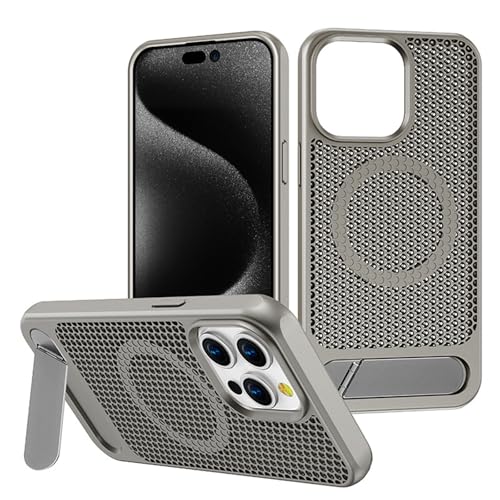 Magnetische Hülle für iPhone 16/16 plus/16 pro/16 pro max, Metallständerhülle Wärmeableitung PC Hohlkühlung Schutzhülle Magnetische Hülle für iPhone 16/16 plus/16 pro/16 pro max, Metallständerhülle Wärmeableitung PC Hohlkühlung Schutzhülle von Generisch