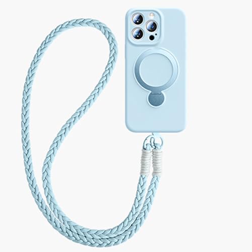 Magnetische Hülle für iPhone 16 Pro Max/16 Pro/16 Plus/16, Umhängetasche aus echtem Flüssigsilikon, schlanke Hülle mit drehbarem Ring, Anti-Fall-Hülle von Generisch