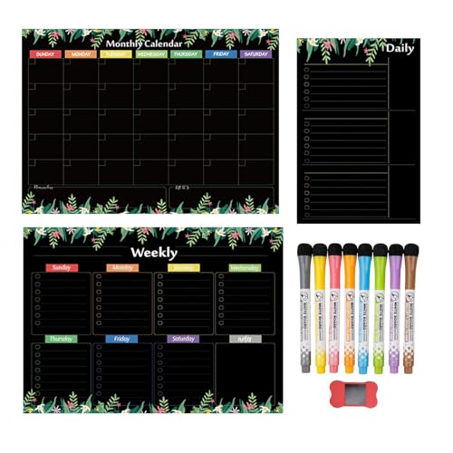 Magnetkalender für den Kühlschrank - Kühlschrankkalender Magnet | Magnetischer Kühlschrankkalender -Set von 3 mit Markern und Radiergummi | Planung und Organisation von Vorräten, monatlicher wöchentli Magnetkalender für den Kühlschrank - Kühlschrankkalender Magnet | Magnetischer Kühlschrankkalender -Set von 3 mit Markern und Radiergummi | Planung und Organisation von Vorräten, monatlicher wöchentli von Generisch