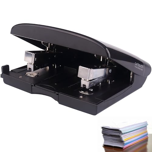 Manueller Doppelkopf-Hefter, müheloses Bürowerkzeug für A3/A4/16k/18k Papier, Doppellochstanzhefter Manueller Doppelkopf-Hefter, müheloses Bürowerkzeug für A3/A4/16k/18k Papier, Doppellochstanzhefter von Generisch
