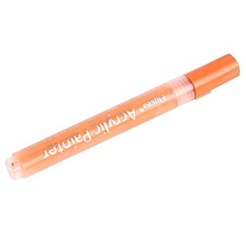 Marker 12 Spritzenfarbe 0,7 m (3 ml) Breite Farben Acrylstift auf Wasserbasis Acryl 1PC geruchloser Stift Büro & Schreibwaren Holzspachtelmasse (Orange, One Size) von Generisch