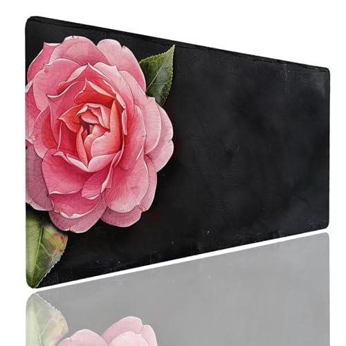 Mauspad XL 800x400x4mm Wasserdicht Schreibtischunterlage rutschfeste Speed Gaming Mousepad Flowers (4) Groß Desk Mouse Mat Maus Pad, Schreibtisch Unterlage Deko für PC, MacBook, Laptop, Home Office von Generisch