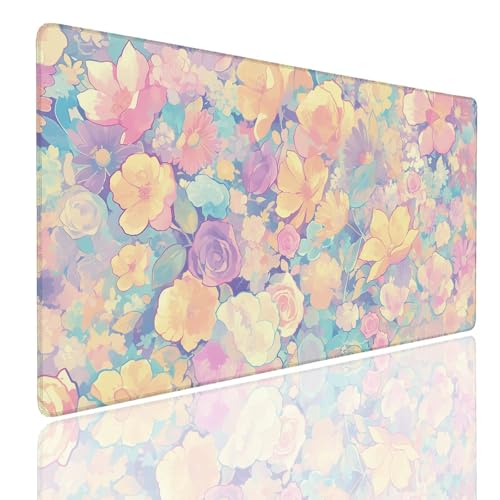 Mauspad XXL 1400x600x4mm Wasserdicht Schreibtischunterlage rutschfeste Speed Gaming Mousepad Garden (5) Groß Desk Mouse Mat Maus Pad, Schreibtisch Unterlage Deko für PC, MacBook, Laptop, Home Office von Generisch