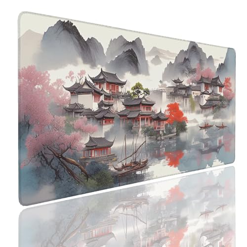 Mauspad XXL 1400x600x4mm Wasserdicht Schreibtischunterlage rutschfeste Speed Gaming Mousepad Gardens (9) Groß Desk Mouse Mat Maus Pad, Schreibtisch Unterlage Deko für PC, MacBook, Laptop, Home Office von Generisch