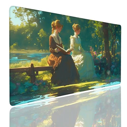 Mauspad XXL 1400x800x4mm Wasserdicht Schreibtischunterlage rutschfeste Speed Gaming Mousepad Girl (2) Groß Desk Mouse Mat Maus Pad, Schreibtisch Unterlage Deko für PC, MacBook, Laptop, Home Office von Generisch