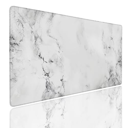 Mauspad XXL 1600x800x4mm Wasserdicht Schreibtischunterlage Rutschfeste Speed Gaming Mousepad Marble (2) Groß Desk Mouse Mat Maus Pad, Schreibtisch Unterlage Deko für PC, Macbook, Laptop, Home Office von Generisch
