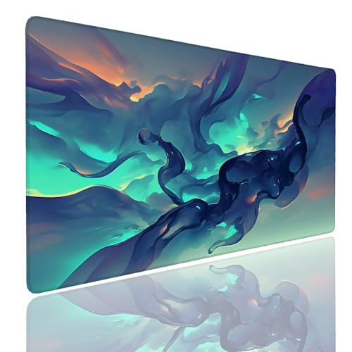 Mauspad XXL 1600x800x4mm Wasserdicht Schreibtischunterlage rutschfeste Speed Gaming Mousepad Cloud (9) Groß Desk Mouse Mat Maus Pad, Schreibtisch Unterlage Deko für PC, MacBook, Laptop, Home Office von Generisch