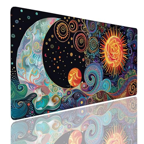 Mauspad XXL 1600x800x4mm Wasserdicht Schreibtischunterlage rutschfeste Speed Gaming Mousepad Design (5) Groß Desk Mouse Mat Maus Pad, Schreibtisch Unterlage Deko für PC, MacBook, Laptop, Home Office von Generisch