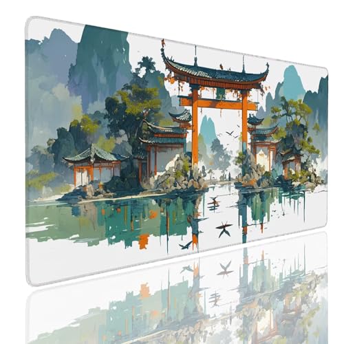 Mauspad XXL 1600x800x4mm Wasserdicht Schreibtischunterlage rutschfeste Speed Gaming Mousepad Design (9) Groß Desk Mouse Mat Maus Pad, Schreibtisch Unterlage Deko für PC, MacBook, Laptop, Home Office von Generisch