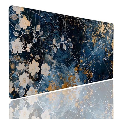 Mauspad XXL 1600x800x4mm Wasserdicht Schreibtischunterlage rutschfeste Speed Gaming Mousepad Golden (13) Groß Desk Mouse Mat Maus Pad, Schreibtisch Unterlage Deko für PC, MacBook, Laptop, Home Office von Generisch