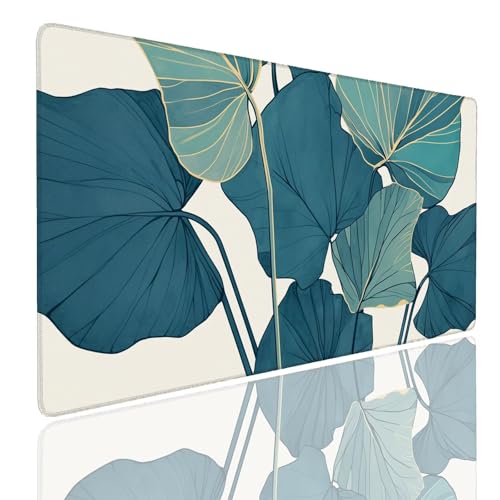 Mauspad XXL 1600x800x4mm Wasserdicht Schreibtischunterlage rutschfeste Speed Gaming Mousepad Leaves (16) Groß Desk Mouse Mat Maus Pad, Schreibtisch Unterlage Deko für PC, MacBook, Laptop, Home Office von Generisch