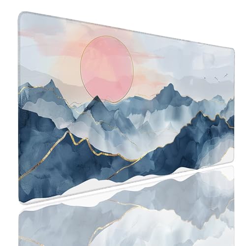 Mauspad XXL 900x500x4mm Wasserdicht Schreibtischunterlage rutschfeste Speed Gaming Mousepad Gold (12) Groß Desk Mouse Mat Maus Pad, Schreibtisch Unterlage Deko für PC, MacBook, Laptop, Home Office von Generisch