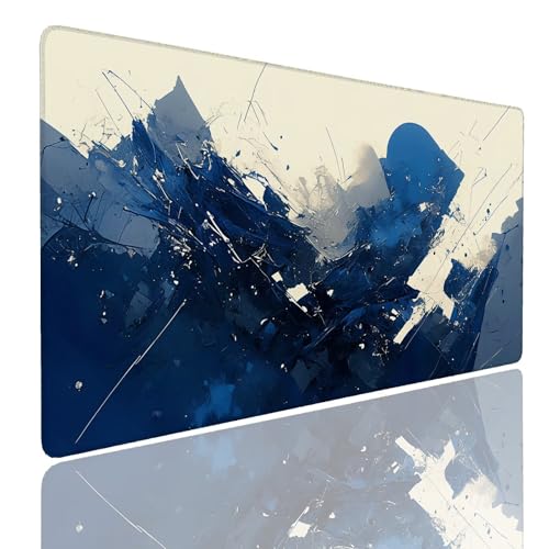 Mauspad XXL 900x600x4mm Wasserdicht Schreibtischunterlage rutschfeste Speed Gaming Mousepad Ink (11) Groß Desk Mouse Mat Maus Pad, Schreibtisch Unterlage Deko für PC, MacBook, Laptop, Home Office von Generisch