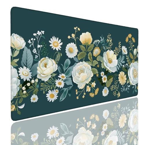 Mauspad XXL 900x600x4mm Wasserdicht Schreibtischunterlage rutschfeste Speed Gaming Mousepad Leaves (5) Groß Desk Mouse Mat Maus Pad, Schreibtisch Unterlage Deko für PC, MacBook, Laptop, Home Office von Generisch