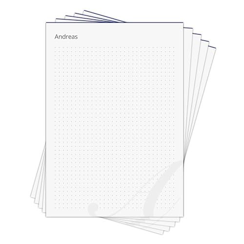 Memo-Block Andreas - personalisiertes Geschenk für Andreas - 5 x Notizblock DIN A5 mit je 50 Blatt für 250 Notizen in Geschenkbox von Generisch