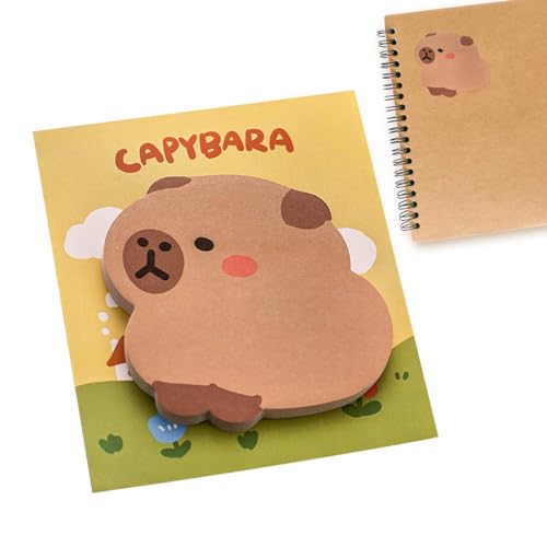 Memo-Seiten mit Tiermotiven, Tier-Seitenmarker, lebendige, kreative Notizblöcke für Künstler und Schriftsteller, Cartoon-Capybara-Haftnotizen lassen Sie schnell aufnehmen und erinnern von Generisch