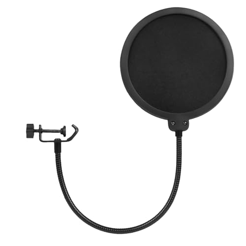 Mikrofon -Popfilter, Pop -Screen für Mikrofon, Studio Wind Pop Screen, Professionelle Doppelschicht-Mikrofon-Windschutzscheibe mit flexibles Schwanz für die Aufnahme von Aufnahmen von Generisch