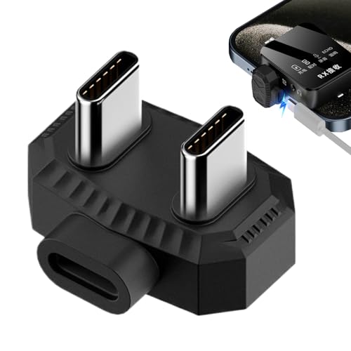 Mikrofonadapter für Tablette, Lavalier -Mikrofonladungsadapter,Tragbarer U-förmiger Lavalier-Mikrofonadapter | Schwarzer Clip -Mikrofon -Konverter, Datenübertragungswerkzeug für Live -Rundfunk von Generisch
