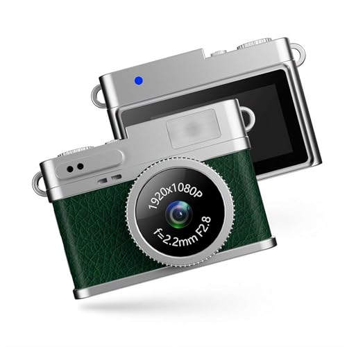 Mini Schlüsselanhänger Kamera, 1080P FHD Mini Retro Digitalkamera, Winzige Tragbare Kleine Kameras Vintage Kompakte Mikrokameras mit LCD-Bildschirm, Eingebauter Akku, Magnetisches Schlüsselband für von Generisch