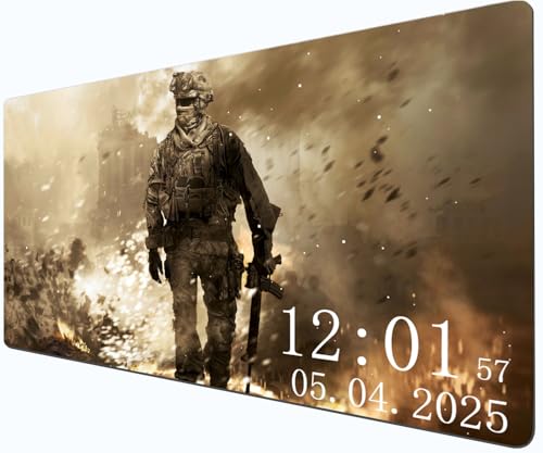 Mission War Game Pad - Offizielles Design Modern War Sticker Mouse Pad (90 x 40 x 3 cm/35,4 x 15,7 x 1,16 Zoll) - FPS Ultra glatte Oberfläche - rutschfeste Gummibasis - leidenschaftliches Geschenk (A) von Generisch