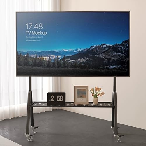 Mobiler TV-Ständer auf Rädern, Rollwagen mit Halterung für große Bildschirme, tragbarer Bodenständer für Schlafzimmer und Büro Mobiler TV-Ständer auf Rädern, Rollwagen mit Halterung für große Bildschirme, tragbarer Bodenständer für Schlafzimmer und Büro von Generisch