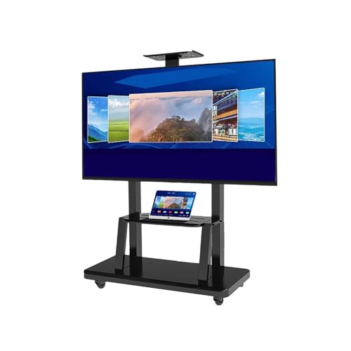 Mobiler TV-Ständer auf Rädern, höhenverstellbarer Rollwagen für 50-75 Zoll Flachbildschirme, tragbarer Wagen mit Rollen, unterstützt bis zu 150 kg, ideal für Zuhause und Büro Mobiler TV-Ständer auf Rädern, höhenverstellbarer Rollwagen für 50-75 Zoll Flachbildschirme, tragbarer Wagen mit Rollen, unterstützt bis zu 150 kg, ideal für Zuhause und Büro von Generisch
