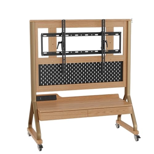 Mobiler TV-Ständer auf Rädern mit höhenverstellbarer Funktion und Schubladen, rollbarer Bodenständer für einfache Platzierung im Schlafzimmer oder Büro Mobiler TV-Ständer auf Rädern mit höhenverstellbarer Funktion und Schubladen, rollbarer Bodenständer für einfache Platzierung im Schlafzimmer oder Büro von Generisch