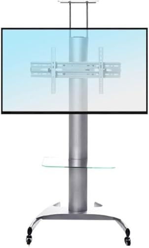 Mobiler TV-Wagen auf Rädern für 58,4–177,8 cm (23 - 70 Zoll) LCD/LED-Bildschirme, flache und gebogene Bildschirme, robuster Bodenständer, unterstützt bis zu 50 kg, verstellbare Höhe und einfache von Generisch