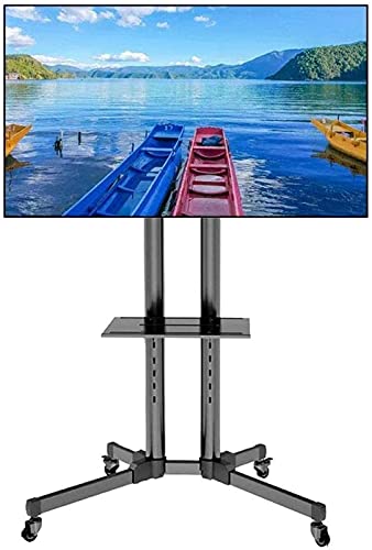 Mobiler TV-Wagenständer mit Laptop-Ablage und Feststellrädern, höhenverstellbar für 81,3 cm - 177,8 cm (32 - 70 Zoll) LCD-, LED-Plasma-Fernseher Universalhalterung mit 600 x 400 Halterung von Generisch