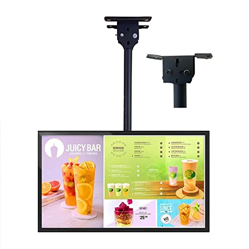 Mobiler Universal-TV-Ständer auf Rädern, höhenverstellbar, rollbarer TV-Wagen mit AV-Regal für 124-190 cm (49-75 Zoll) Fernseher, unterstützt bis zu 50 kg, VESA-kompatibel, freistehendes Design von Generisch