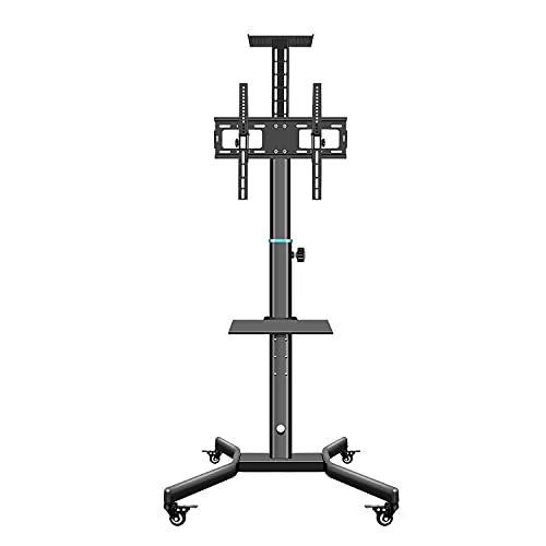 Mobiler Universal-TV-Ständer auf Rädern, höhenverstellbarer Trolley für 52-Zoll-Fernseher, drehbarer Bodenwagen mit einfacher Montage, hält 35 kg, perfekt für Klassenzimmer und Veranstaltungen Mobiler Universal-TV-Ständer auf Rädern, höhenverstellbarer Trolley für 52-Zoll-Fernseher, drehbarer Bodenwagen mit einfacher Montage, hält 35 kg, perfekt für Klassenzimmer und Veranstaltungen von Generisch