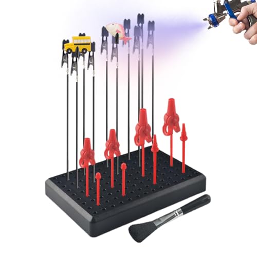 Modellmalerstand Basis - Alligatorclips für Airbrush -Malerei, Präzisionsklemmwerkzeug | Robuster Sprühfarbenhalter, Drahtklemmen für Airbrush -Teile, zuverlässige Modellierungszubehör von Generisch