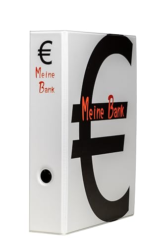 -Meine Bank- PVC Motiv Ordner A4 – Stabiler PVC-Ordner mit 2-Ring-Mechanik, Made in Germany, langlebiger Sammelordner für Dokumente und Unterlagen, kein Import von Generisch