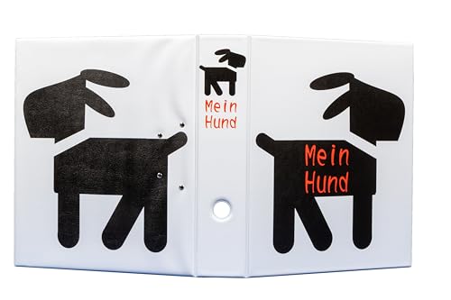 Motiv Ordner A4 - mein Hund– Stabiler PVC-Ordner mit 2-Ring-Mechanik, Made in Germany, langlebiger Sammelordner für Dokumente und Unterlagen, kein Import von Generisch