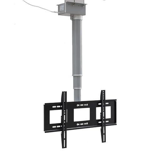 Motorisierte Decken-TV-Halterung – Elektrischer TV-Aufzug mit Fernbedienung, verstellbare Teleskophalterung für 66-178 cm (26-70 Zoll) Fernseher, automatische Hebefunktion, platzsparendes Design von Generisch
