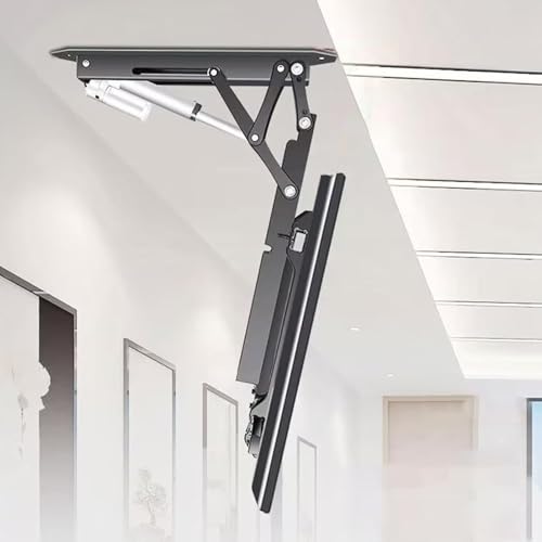 Motorisierte TV-Deckenhalterung mit Fernbedienung – verstellbares, schwenkbares Klapp-Design für flache und gebogene Bildschirme Motorisierte TV-Deckenhalterung mit Fernbedienung – verstellbares, schwenkbares Klapp-Design für flache und gebogene Bildschirme von Generisch