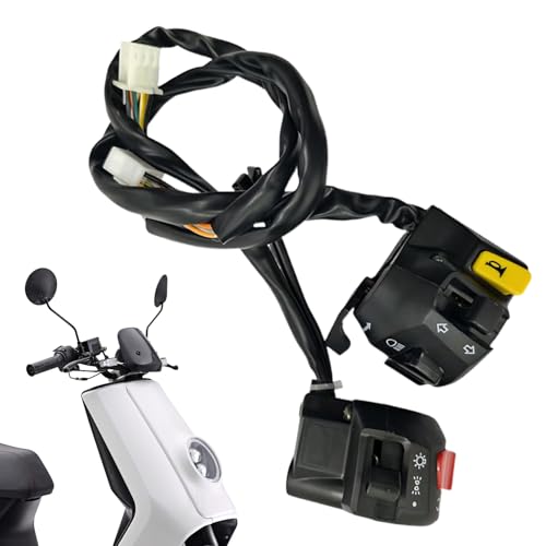 Motorrad-Lenkerknopf, Motorrad-Lenkerknopf-Baugruppe, Lautsprecher- und Lampentasten-Montageset, Vielseitige Ersatzteile für die Motorradknopfbaugruppe für Motorräder Motorrad-Lenkerknopf, Motorrad-Lenkerknopf-Baugruppe, Lautsprecher- und Lampentasten-Montageset, Vielseitige Ersatzteile für die Motorradknopfbaugruppe für Motorräder von Generisch