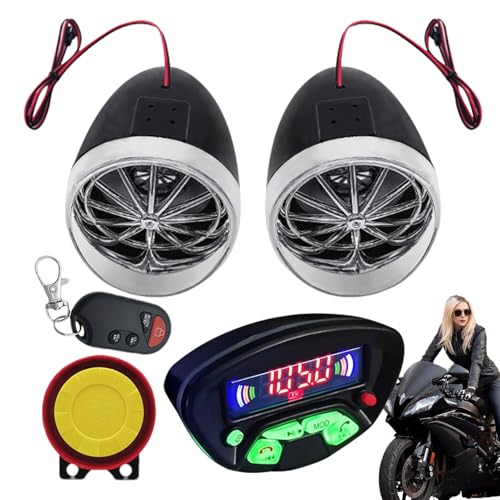 Motorrad -Sound -Kit - Compact Stereo -Modul, Drahtlose Fernbedienung, Lautes Audioausgang | Langlebiger Wetterfestem Lautsprecher -Setup, Fortschrittliche Alarmschutztechnologie Erhöhen Autobahn - Motorrad -Sound -Kit - Compact Stereo -Modul, Drahtlose Fernbedienung, Lautes Audioausgang | Langlebiger Wetterfestem Lautsprecher -Setup, Fortschrittliche Alarmschutztechnologie Erhöhen Autobahn - von Generisch