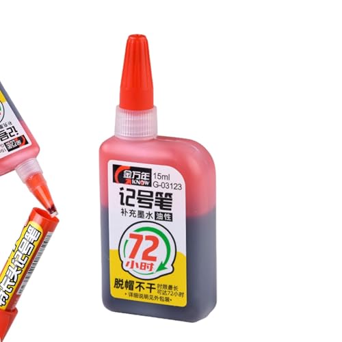 Nachfülltinte für Marker, 72 Stunden Super Color Refill Ink Marker – wasserdicht, mehrfarbig, Bastelbedarf, Marker-Zubehör für Marker Nachfülltinte für Marker, 72 Stunden Super Color Refill Ink Marker – wasserdicht, mehrfarbig, Bastelbedarf, Marker-Zubehör für Marker von Generisch