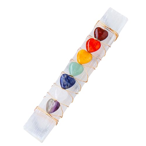 Natural Crystal Craft Stick - Kristallstein Selenitstab | Handgefertigte Energy Bar Tischdekoration | Transparent Polierte Selenit Mit Amethyst, Quarz Und Mehr | Einzigartiges Geschenk Für Well von Generisch